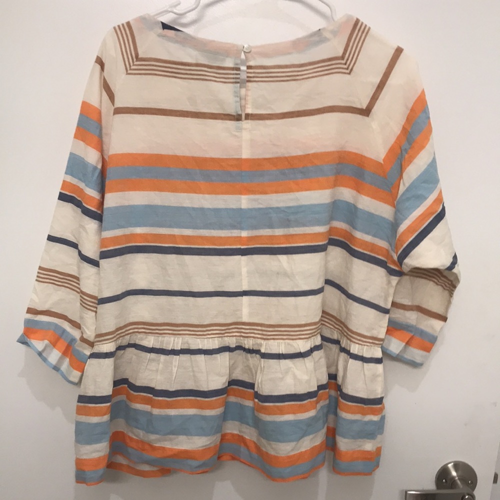 NWOT Anthropologie The Odells Shirring Peplum Blouse (M) - Picture 6 of 6